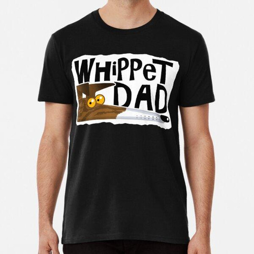 Remera Whippet Dad (blanco Y Atigrado) Algodon Premium