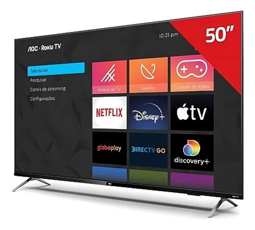 Smart Tv Aoc 50u6125 50'' 4k Led Nova Lacrada + Nfe 2025