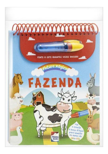 Pintura Mágica: Fazenda, De Curious Universe Uk Ltd.., Vol. 1. Editorial Happy Books, Capa Mole Em Português