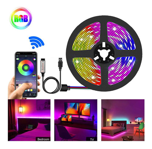 Tira De Luces Led Rgb 5050 5 Metros Originales