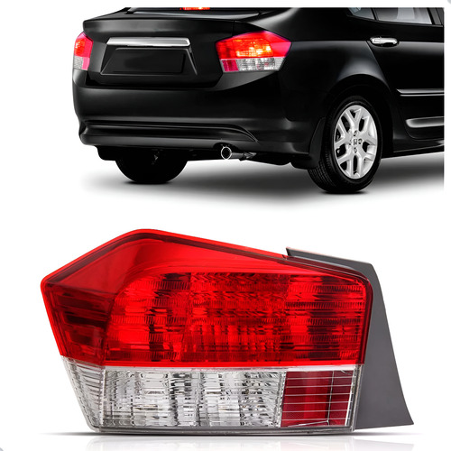 Lanterna Traseira Para Honda City 2009 Até 2011 Com Soquete