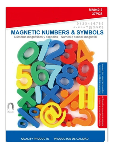 Números & Símbolos Matemáticos Magnéticos Imanes Educativo 