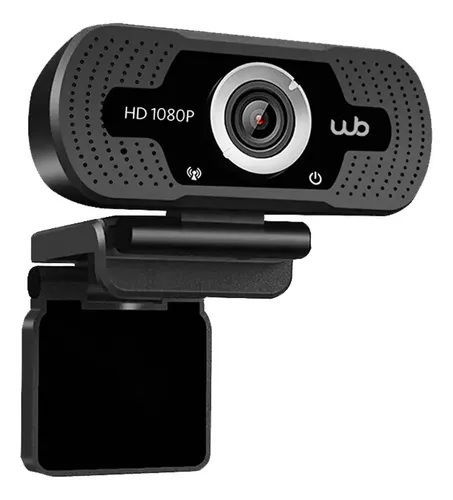 Webcam Webookers WB Full HD 1080P 30FPS USB com Microfone e Tripé Preto