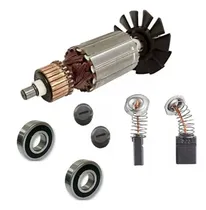 Comprar Induzido 110v + Rolamentos + Carvão + Tampa  Makita 4100nh