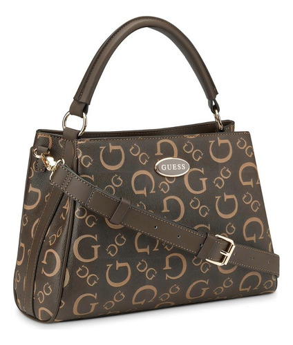 Guess Satchel Hg929005 Sintético Chocolate Elegante