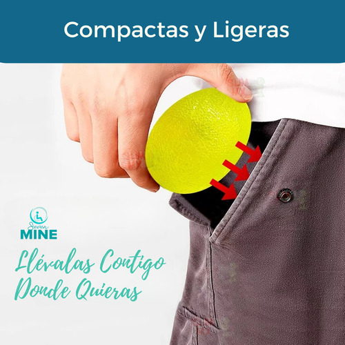 Pelotas De Gel Forma Huevo Rehabilitación Ejercicio 3pzas