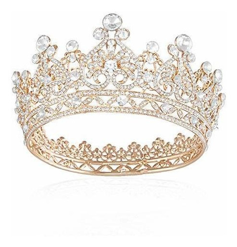 Diademas - Joypea Tiara Crown Crystal Tiara Para Mujeres Gol