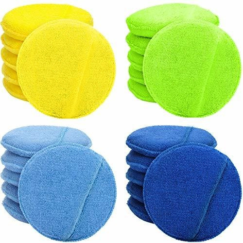 20 Pieces 5 Inch Microfiber Wax Applicator With Finger P