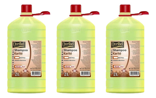 Shampoo Ouribel 2000ml Karite - Kit C/3un