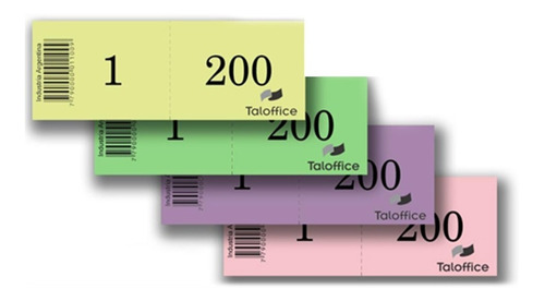 Talonario De Numeros 1-200 Rifa Guardarropa X 1 U