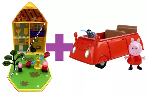 Casinha Casa Peppa Pig Completa Acessórios E Jardim - Dtc