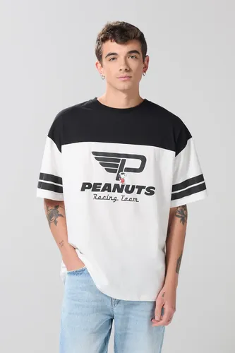 Camiseta Manga Corta Crema Clara Para Hombre 75 1/25 Koaj
