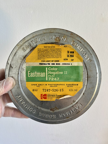 Lata Cinema Película 16mm 122 M Cheia Lacrada Sem Teste Cada (Usado)