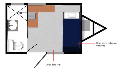 Casa Traila Caseta Camper Dormitorio Oficina Móvil Cocineta