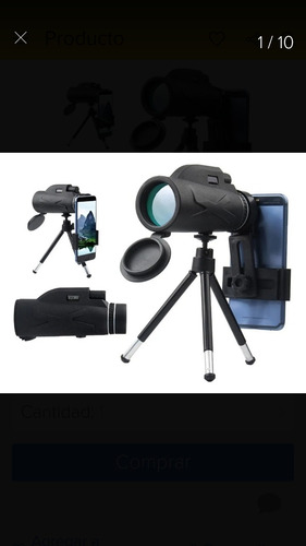 Imagen 1 de 10 de Monocular Telescopio 12 X 50 Binocular Hd Impermeable