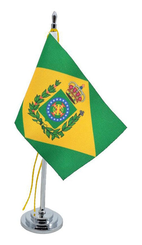 Bandeira Mesa Brasil Império 15cm Alt. Poliéster