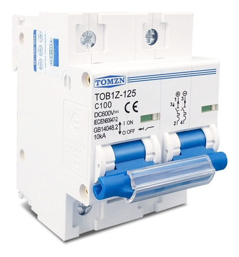 Interruptor Termomagnético En Dc600v - 80a/100a/125a.