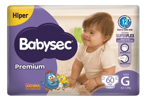 Fralda Babysec Premium G 60 Unids