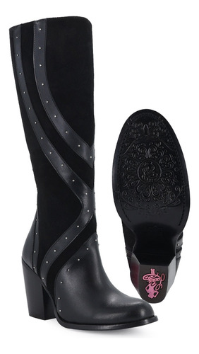Bota Vaquera Para Mujer Piel Res Genuina Modelo Soberbia