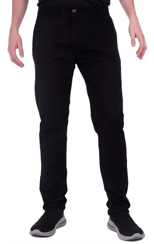 Pantalon Chino Negro Hombre