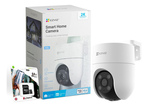 Cámara Seguridad Ezviz Ip Wifi Domo Exterior Color 3mp+64gb