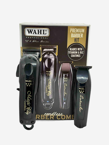 Barber Combo Wahl Inalámbrico Magic + Detailer Li Black Gold