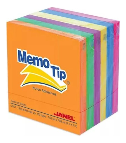 Notas Adhesivas Colores Neon Con 600 Hojas Memo Tip