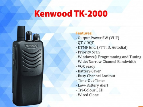 Radio Kenwood Tk2000 Vhf 136-174mhz 5w 1 Año Garantía 