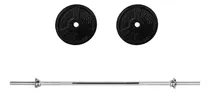 Comprar Kit Pesas Set Barra Recta 150cms + 40lbs Discos Estándar Gym