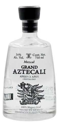 Mezcal Grand Aztecali Añejo Cristalino 750ml
