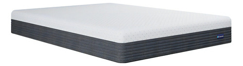 La Espumería Espuma Pop colchón de espuma king 180cm x 200 x 23cm color blanco y gris oscuro