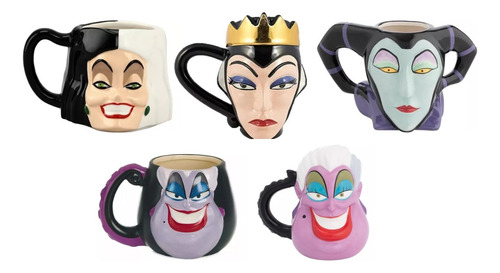 Tazas Disney Villanos Malefica Ursula Cruela Reina Malvada 