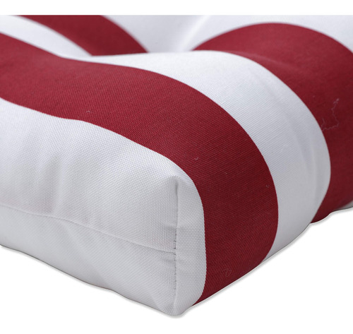 Cojín Para Silla Pillow Perfect Stripe Con Lazos, Capitoné,