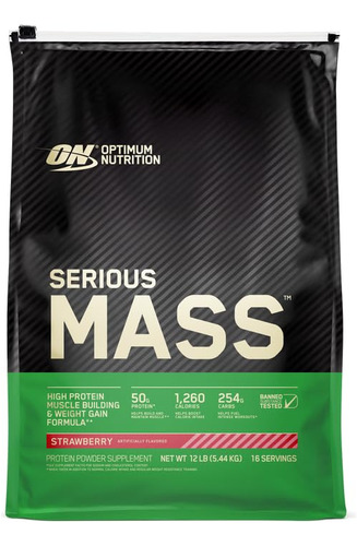Serious Mass De Optimum Nutrition, 1054519, Strawberry, 1, 1