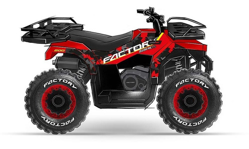Imagen 2 de 3 de Cuadron Factorybike Bigbear 200cc Automatico C/retr Y Wincha