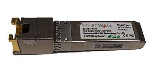 Sonicwall Sfp+ 10gbase-t Transceiver Copper Rj45 Module Red