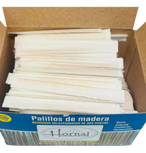 Escarbadientes Ensobrados De Madera Caja X1000 Un Hornal