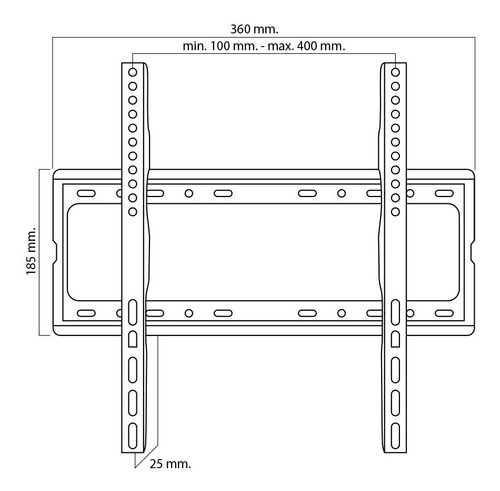 Soporte Shirka SK-471 de pared para TV/Monitor de 32" a 65" negro