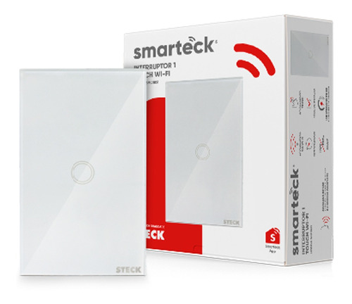 Modulo Interruptor Digital Smarteck 1 Posto Touch Branco