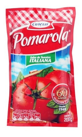 Salsa De Tomate Pomarola Italiana 200g (6 Unidad)-super