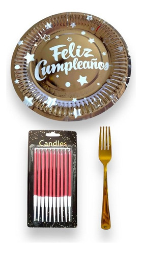 Kit Pastel Paquete Desechables Para Fiesta Cumpleaños