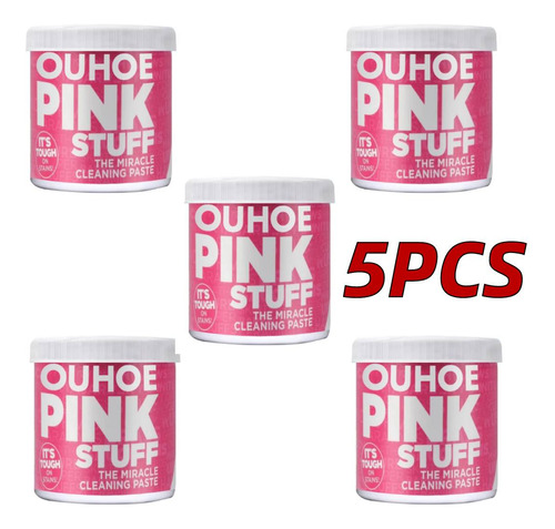 Crema De Limpieza Suave Para El Hogar, Color Rosa, 5 Unidade