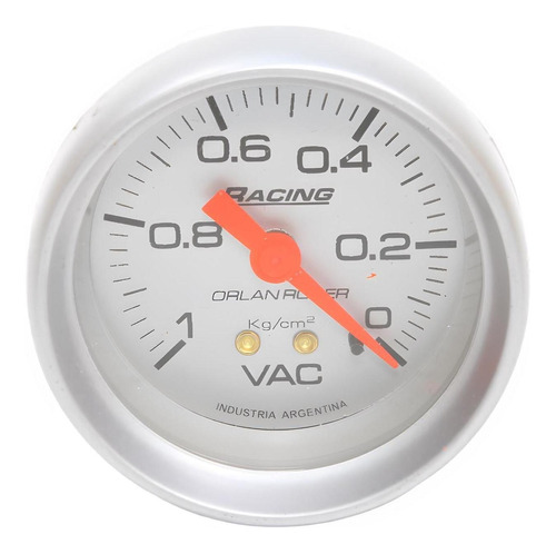 Vacuometro 1kg 52mm Racing Fondo Gris