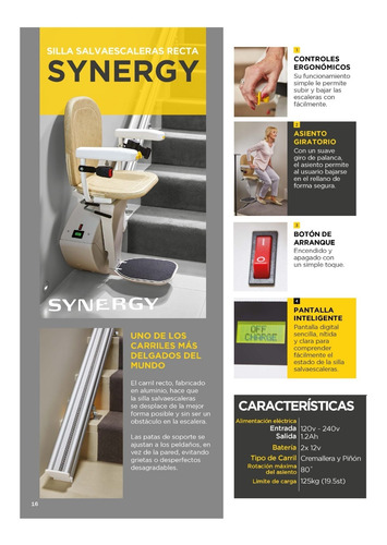 Imagen 2 de 3 de Silla Salvaescalera Synergy | Recta