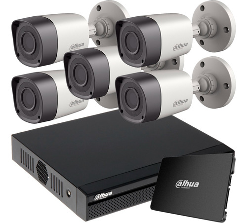 Kit Seguridad Dahua 4mp Dvr 8 Ch + 5 Camaras + Disco 1 Tb