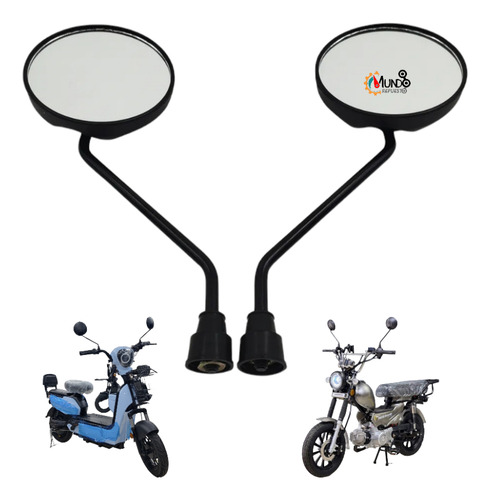 Espejo Retrovisor Para Moto Y Bicimoto 49cc,hilo 8mm