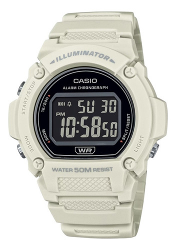 Reloj Casio W-219h-8av, Luz, Alarma, Deportivo Unisex 