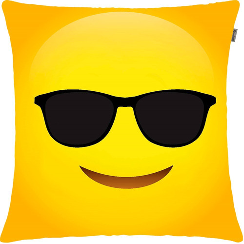 Kit 2 Capas Decorativas De Emoji Com Enchimento 45x45cm