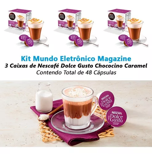 Kit 3 Caixas Nescafé Dolce Gusto Chococino Caramel 48 Cap. | Frete grátis