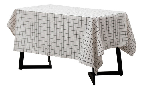 Tolha De Mesa Xadrez Branco 140x180cm